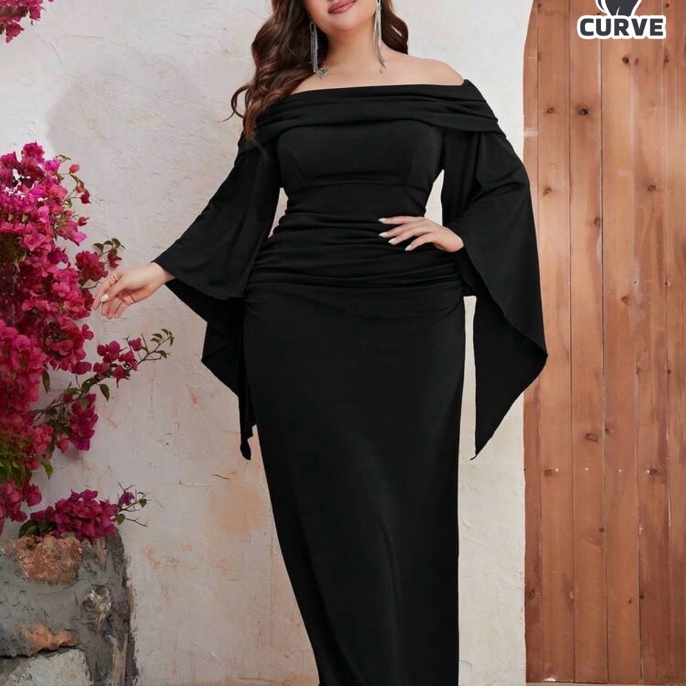 Elegant Black Off-Shoulder Dress